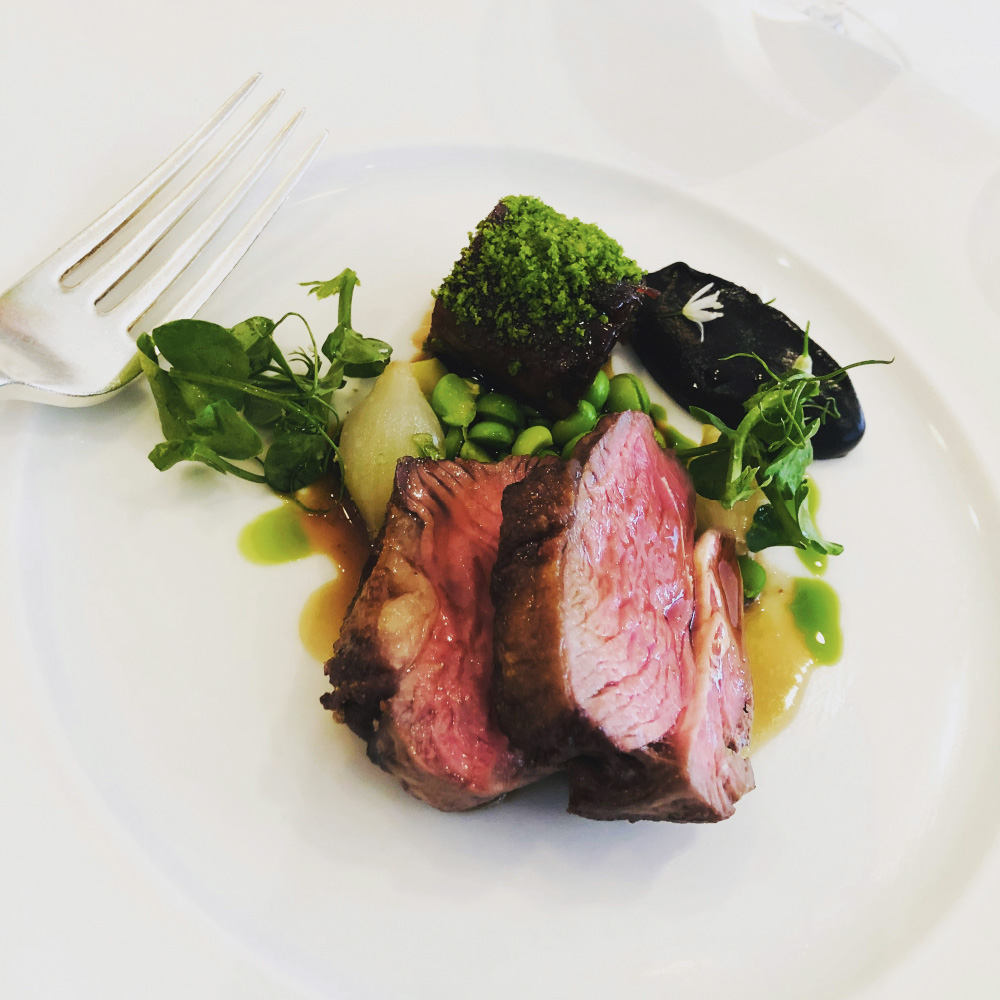 Canard aux légumes verts